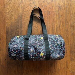 Tsumori Chisato Black Duffle Bag Floral Star Pattern | J-Fashion/Decora